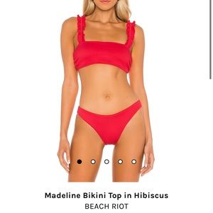 BEACH RIOT Madeline Bikini Top and Bottom in Hibiscus